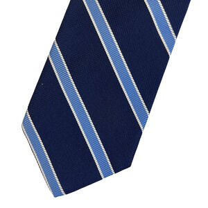 Brooks Brothers NBlue Tie Stripes Business 3" W 58" L Professional Preppy Career